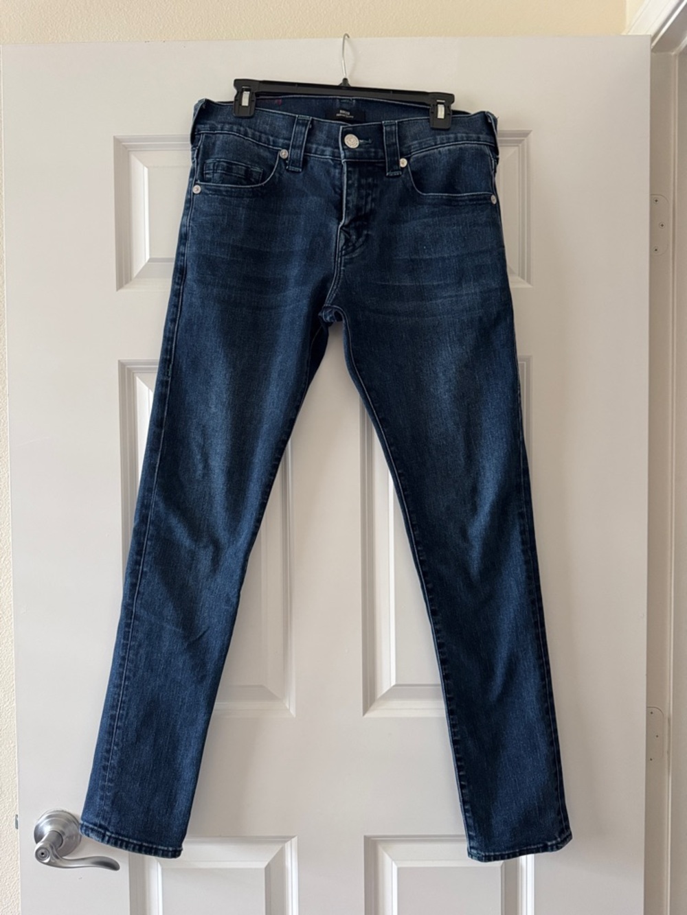 True Religion Men's Dark Indigo Relaxed Skinny Jeans Rocco